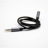 4 Poles Male to Female Headphone Audio Cable Black 0.5M-3M