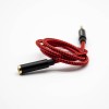 4 Pole Masculino para Feminino Headphone Audio AUX Adaptador Cable Red 0.5M-3M