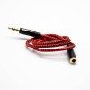 3.5 mm Female Cable to Male Headphone Audio AUX Adapter Cable Red 0.5M-3M