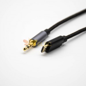 3.5 mm macho enchufe 3 polos a MICRO 5PIN cable de audio macho 1M