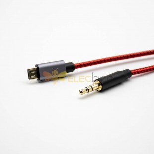 MICRO 5PIN 3 pólo Masculino para Masculino 3,5 milímetros Plug 3 cabos de áudio pólo 1M-2M