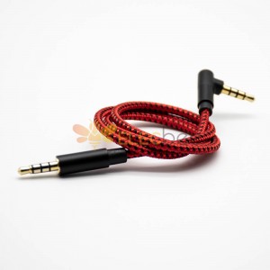 3.5mm Cable Jack Right Angle Plug Audio Earphone 0.5M