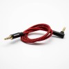 3.5mm Cable Jack Right Angle Plug Audio Earphone 0.5M