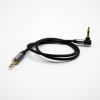3 Poles 3.5mm straight Male to Male 90 Degree Gold Plated Headphone Plug Audio Cable 0.5M-3M