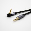 3 polos 3.5mm recto macho a macho 90 grados chapado oro auriculares cable de audio 0.5M-3M