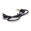 Cable de audio de 3.5mm macho a macho 3 polos de 90 grados cables 30CM