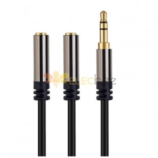 3.5mm Jack Audio Splitter Adaptador Plug a 2 Jack Conector Cable 20CM