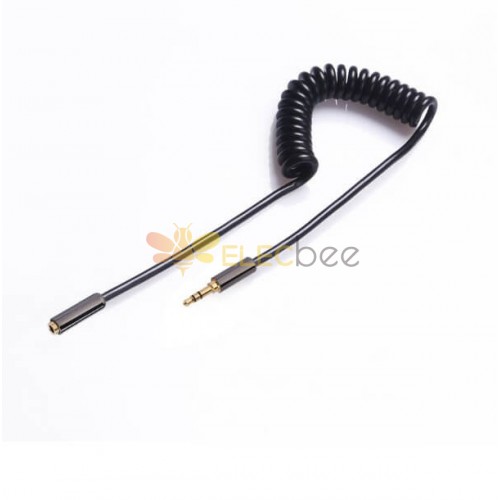 3.5mm Audio Jack Spring Coiled Aux Cable