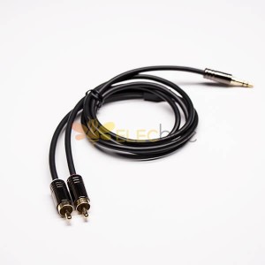 3.5 mm Audio Video Cable 2 RCA Assembly Y type Splitter With 30CM Cable