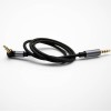 鍍金耳機插頭4極公轉公直對彎黑色音頻線0.5米-3米