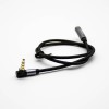 4极耳机插头弯公对直母黑色音频线0.5米-3米