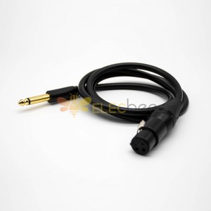 Conector de audio de cañón hembra a macho cable de audio de 6,35 mm 1,5M-15M