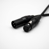 Cannon Audio Steckverbinder 3pin Stecker zu Buchse Audiokabel schwarz 1.5M-15M