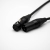 Cannon Audio Connecteurs 3pin Male to Female Audio Cables Black 1.5M-15M
