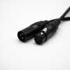 Cannon Audio Steckverbinder 3pin Stecker zu Buchse Audiokabel schwarz 1.5M-15M