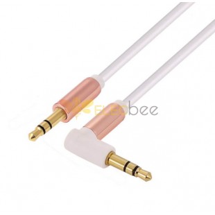 Angulo derecho 3.5mm Cable Pink Audio Connector Cable 30CM