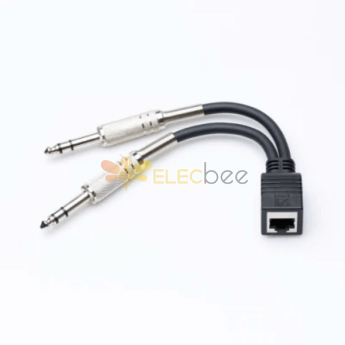 RJ45 Female To Dual TRS Male Adapter Cable For Axia 0.1M