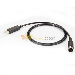 USB-кабель RS232 с 6-контактным разъемом DIN Кабель радиопрограммирования для эффективной конфигурации, 1 метр