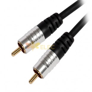 Cable Video Audio 2 Plug RCA Cable Aluminum Alloy Shell
