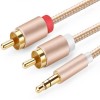 RCA Audio Video Cable Audio 3 Plug Male PVC Type Gold Plated
