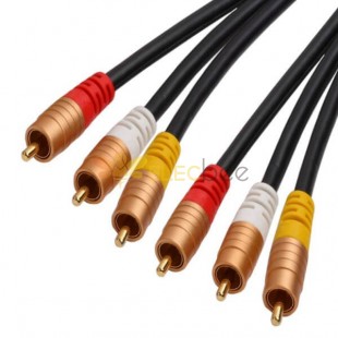 Audio Video Cable to AUX 3RCA Cable Male Plug