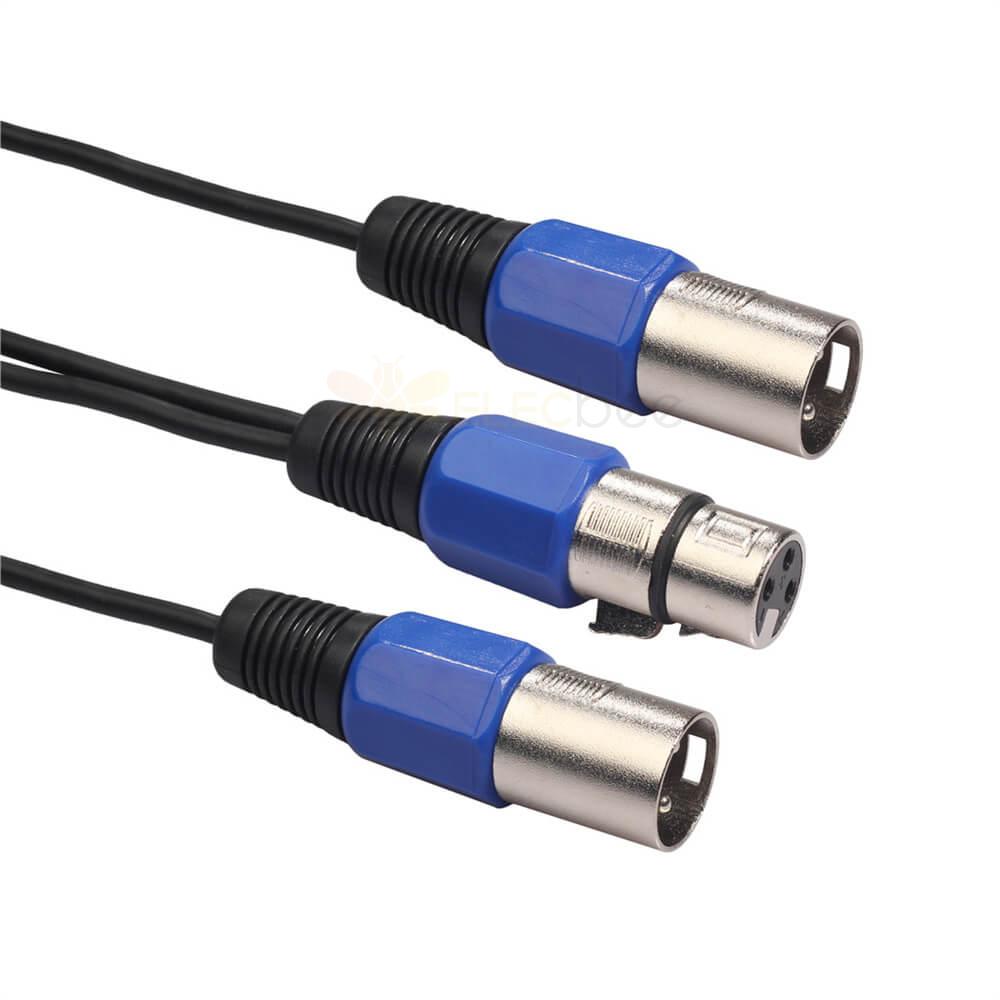 XLR hembra a doble XLR macho Divisor de cable Y Convertidor de cable 30 cm