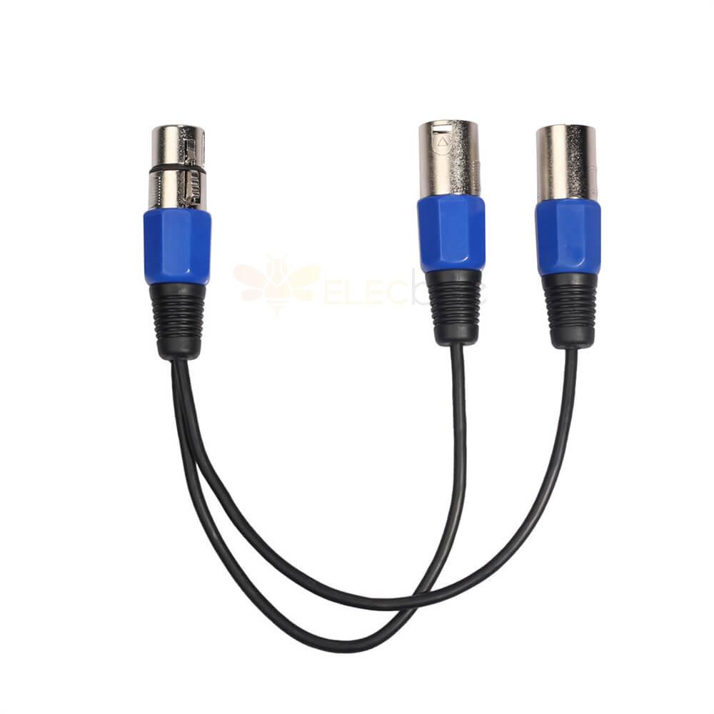 XLR Female To Double XLR Male Wire Splitter Y Cable Converter 30Cm