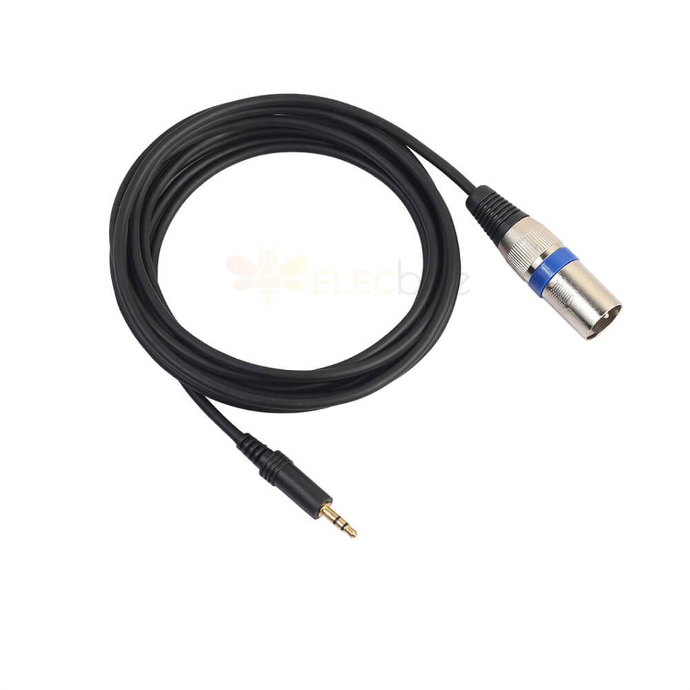 Cable de audio auxiliar Pvc Aluminio revestido de cobre XLR macho a 3.5Mm Cable adaptador macho 3M para micrófono de teléfono