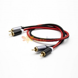 Double câble RCA Mâle à Mâle Plug Audio Cable Straight 1M-5M