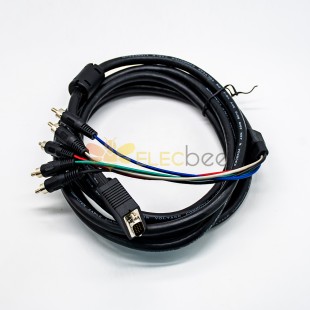 Conector estéreo de cable de audio RCA de 3,5 mm a 2RCA enchufe de cable 1,8M