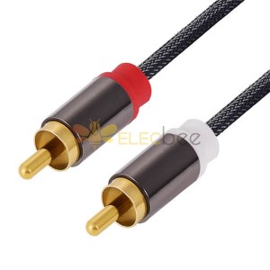 RCA Video Audio 2 Plug Cable Male For DVD and TV