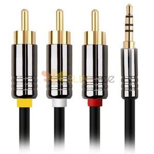 Video Male Cable 3.5mm Plug To 3 RCA Male Audio Cable