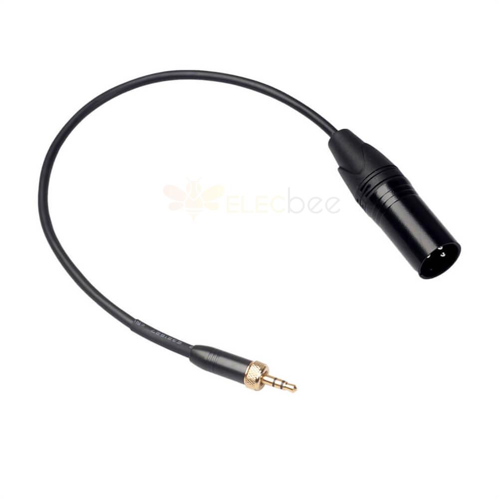 Micrófono Inalámbrico Rosca Interna Autoblocante 3.5Mm Macho A XLR Macho Cable De Audio 0.3 M