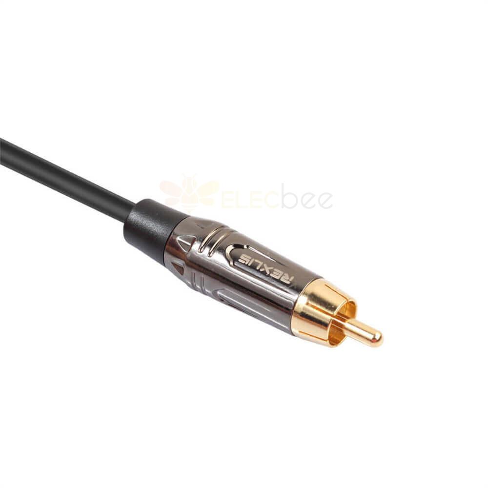 Zinc Alloy Shell RCA Male To XLR Female Microphone Mixer Adapter Cable 1M