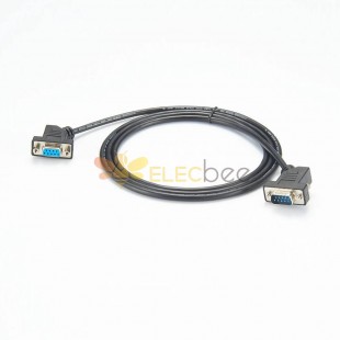 45 Degree Rs232 Serial DB9 Female To DB9 Male Cable 1M