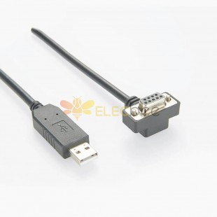 9 Pin Female DB9 To USB 2.0 A Right Angle Connector 1M