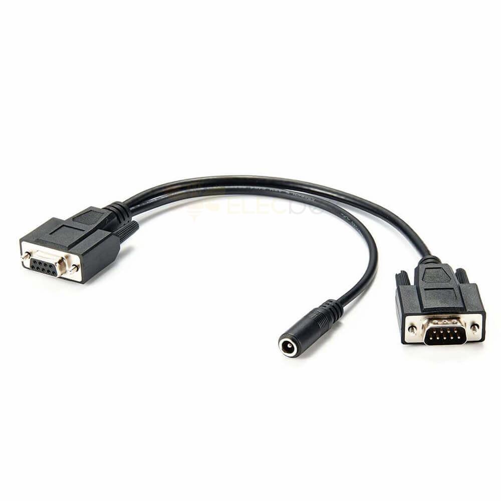 Db9 Male To Db9 Female And Dc5.5X2.1 Can Bus Data Logger Power Supply Cable 0.5M
