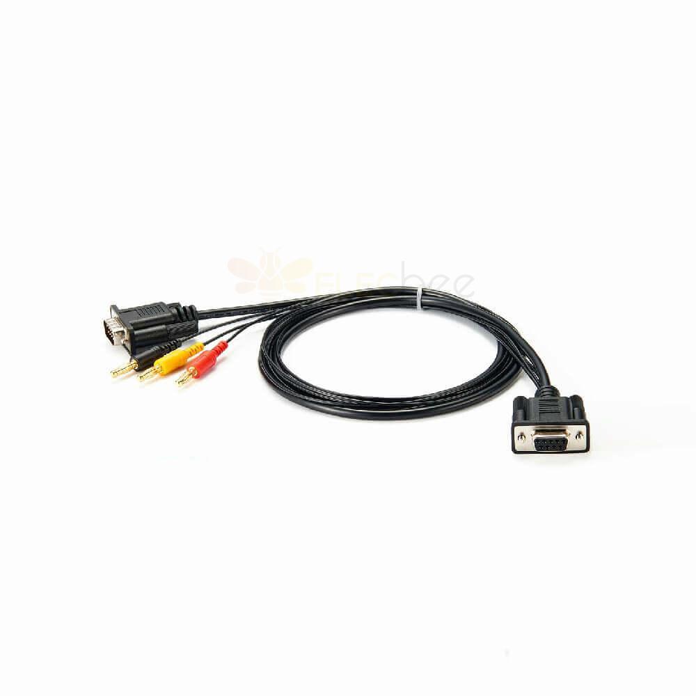 Lin Bus Monitoring Module Cable Db9 Female To Db9 And Three Banana Connector 1 M
