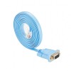 DB9 Female Serial To RJ45 Male Rollover Console Cable 2M