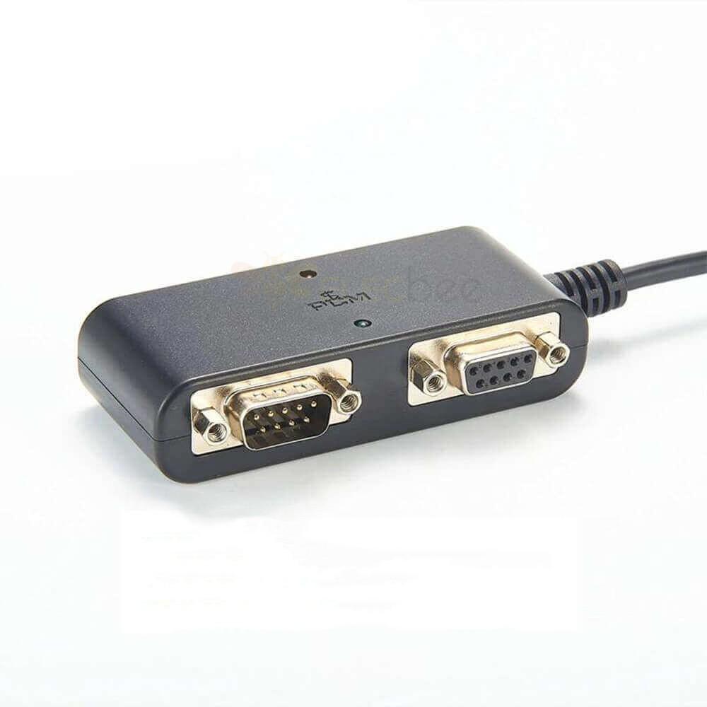 USB A To Dual Port Rs232 Serial DB9 Male And Female Adapter Cable 1 Meter