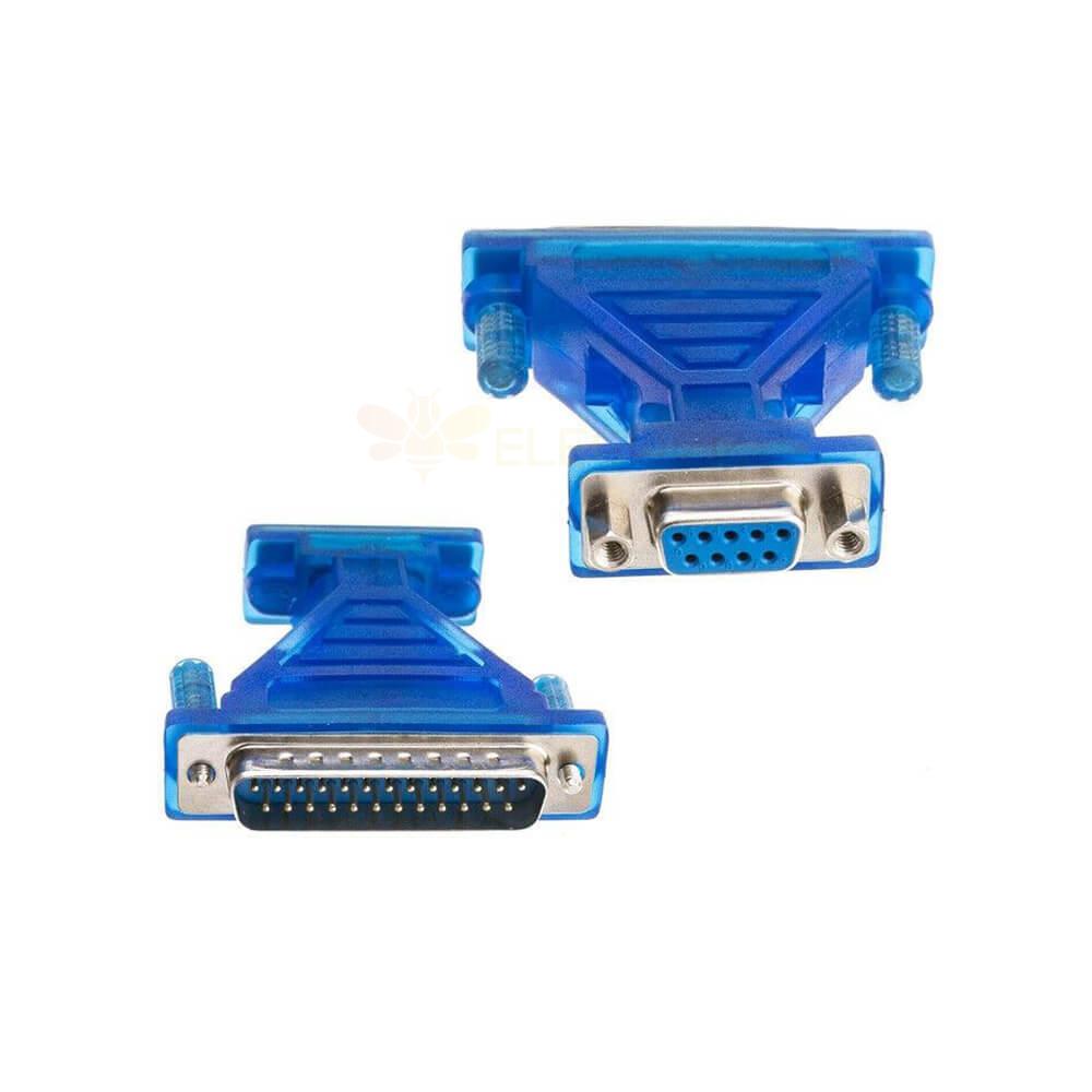 Serial DB9 Male To Serial Port DB25 To USB RS232 Adapter Cable 1M