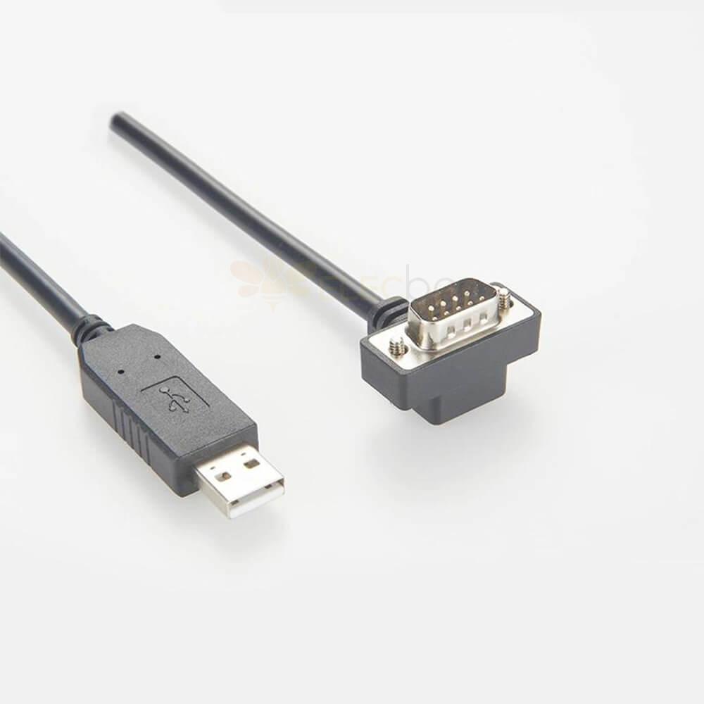 9 Pin Male DB9 To USB 2.0 A Right Angle Connector 1M