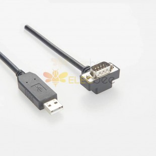 9 broches mâle DB9 vers USB 2.0 A connecteur à angle droit 1M