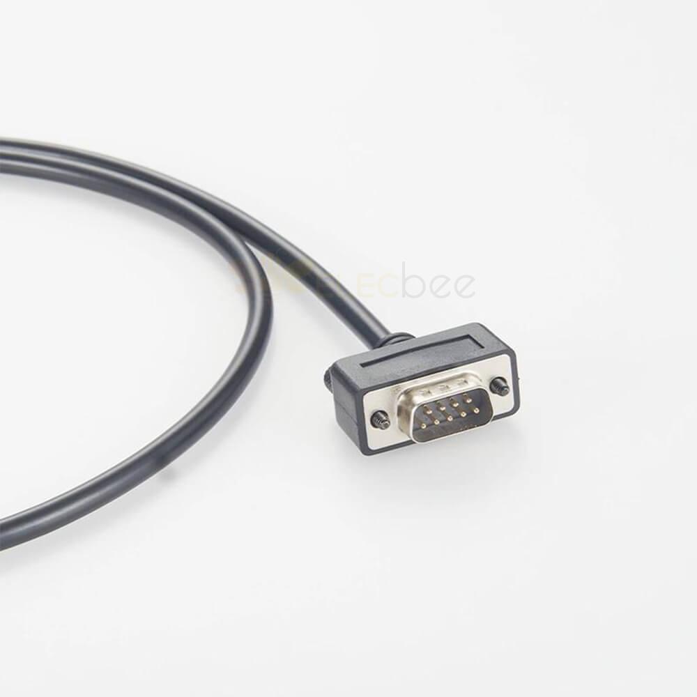 9引脚公DB9转USB 2.0 A直角连接器1M