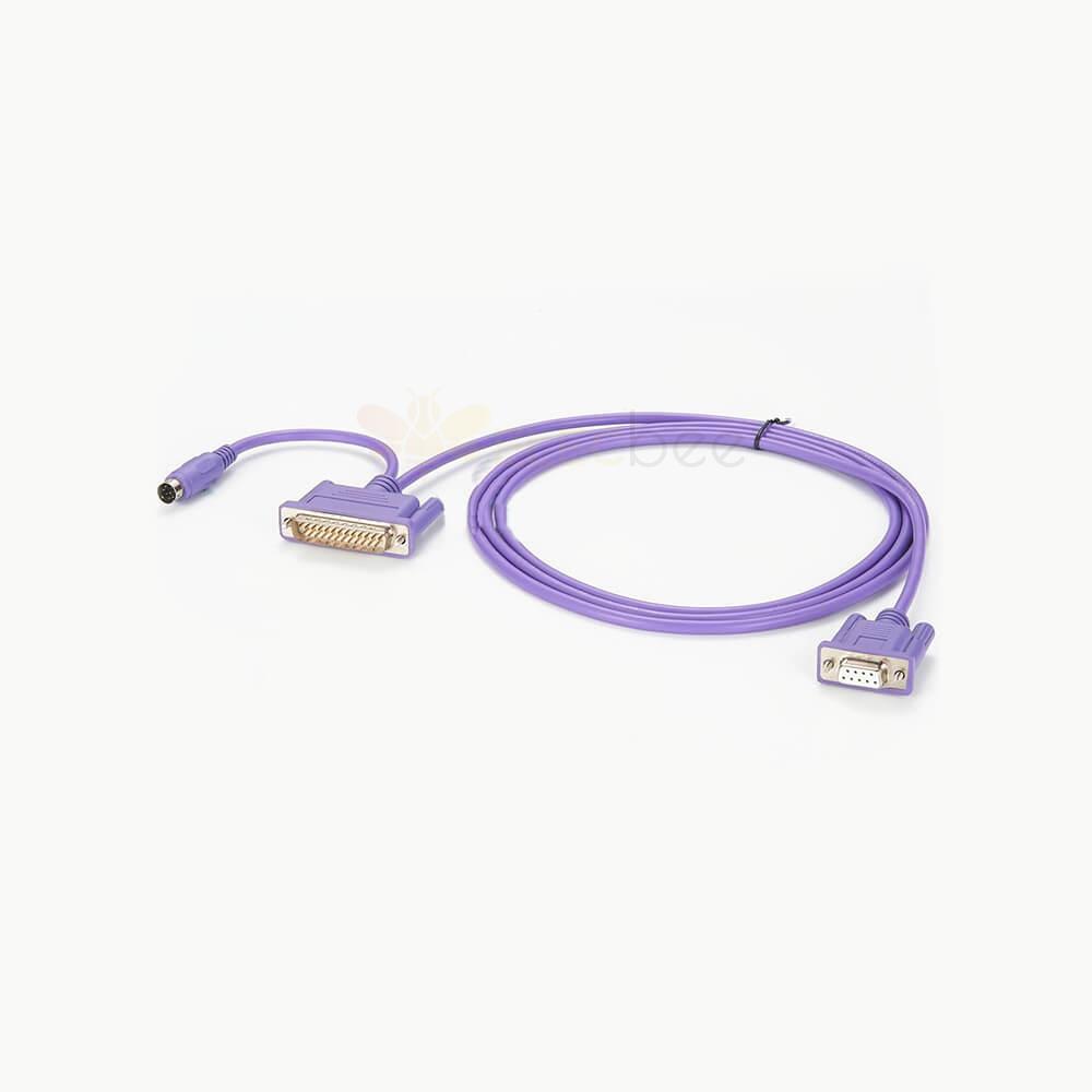 SC09 SC-09 电缆RS232 到RS422 DB9 母头 转 DB25公 和8Pin USB 紫色线 1.5米