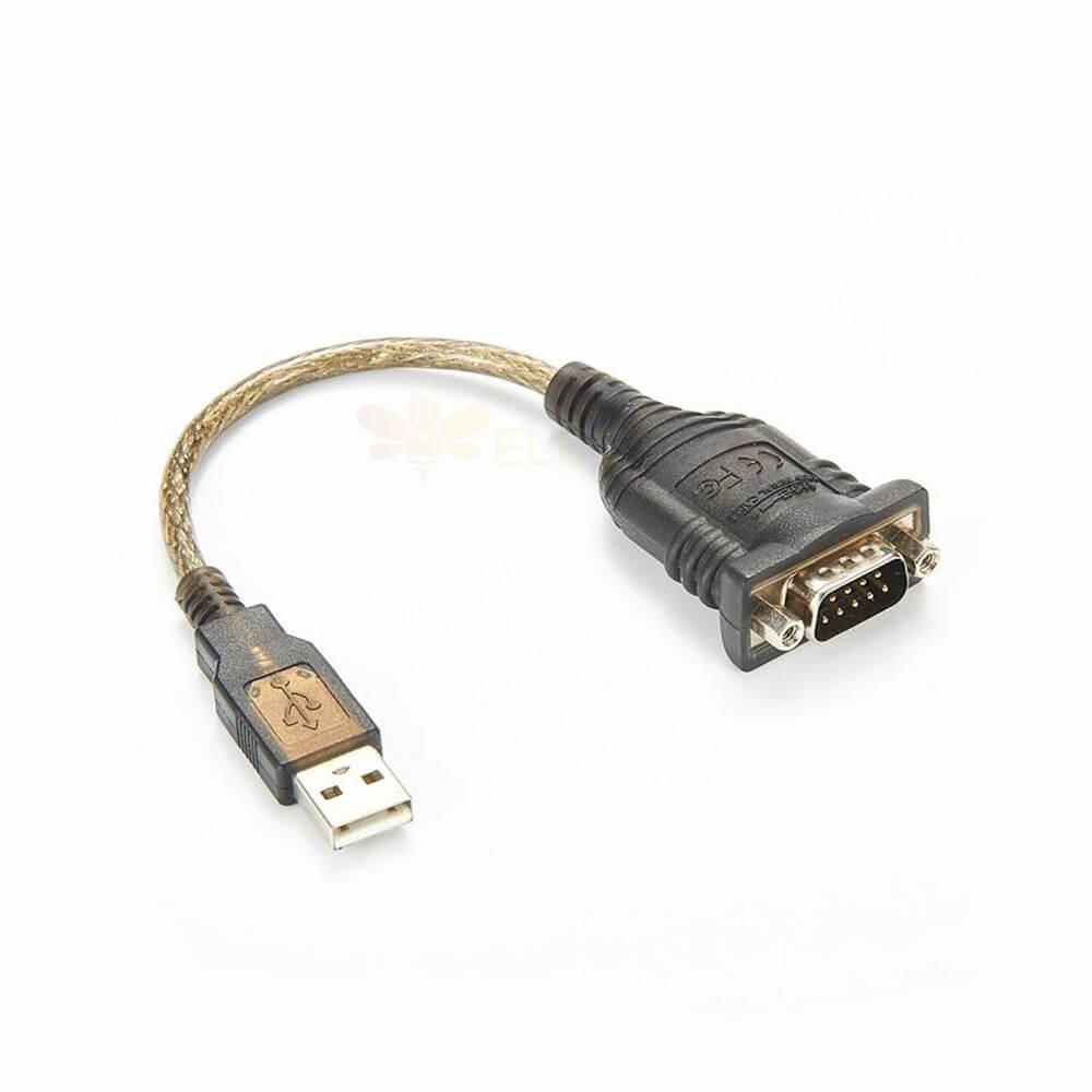 USB Male Connector To DB9 Pin RS232 Male Connector With Cable 0.3M