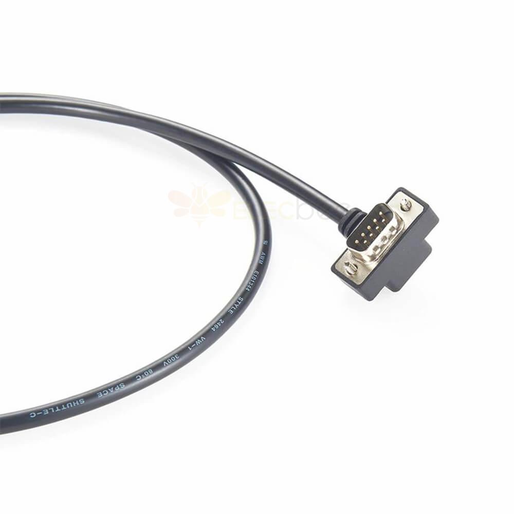 USB 2.0 ذكر إلى DB9 دبوس بزاوية قائمة ذكر Rs-232 مع كبل تسلسلي Ft232R 1M