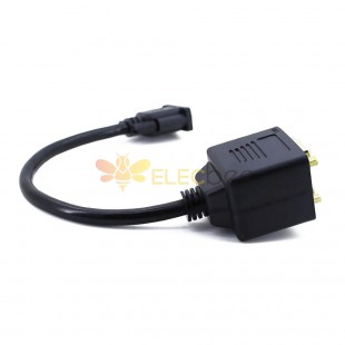 Cable VGA D-Sub 1 Male to Double Female Connector 15 Pin Straight Counter-Down