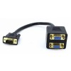 Cable VGA D-Sub 1 Male to Double Female Connector 15 Pin Straight Counter-Down