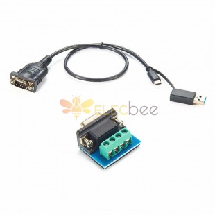 Can Bus Db9 Male To Usb Type C Male и Usb 3.0 Type A Male Y-Splitter Cable 0.25M